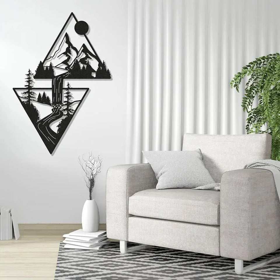 Mountain Metal Wall Decor