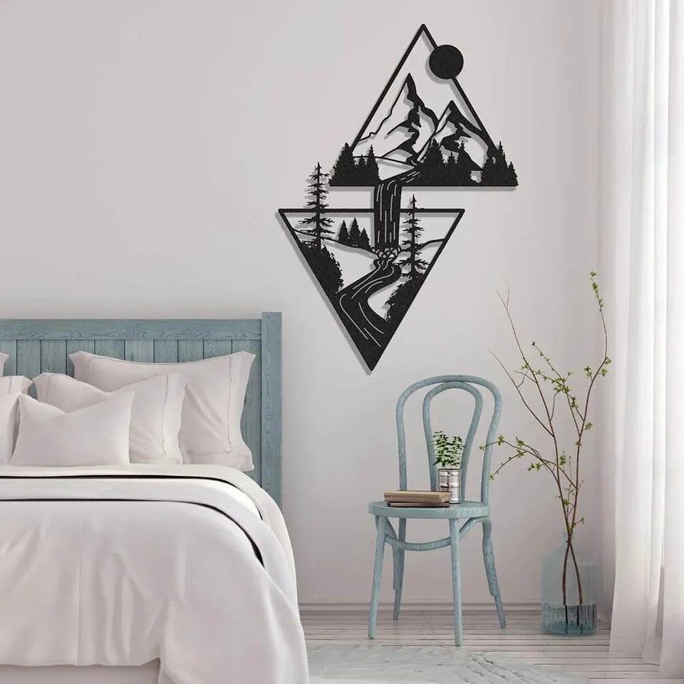 Mountain Metal Wall Decor