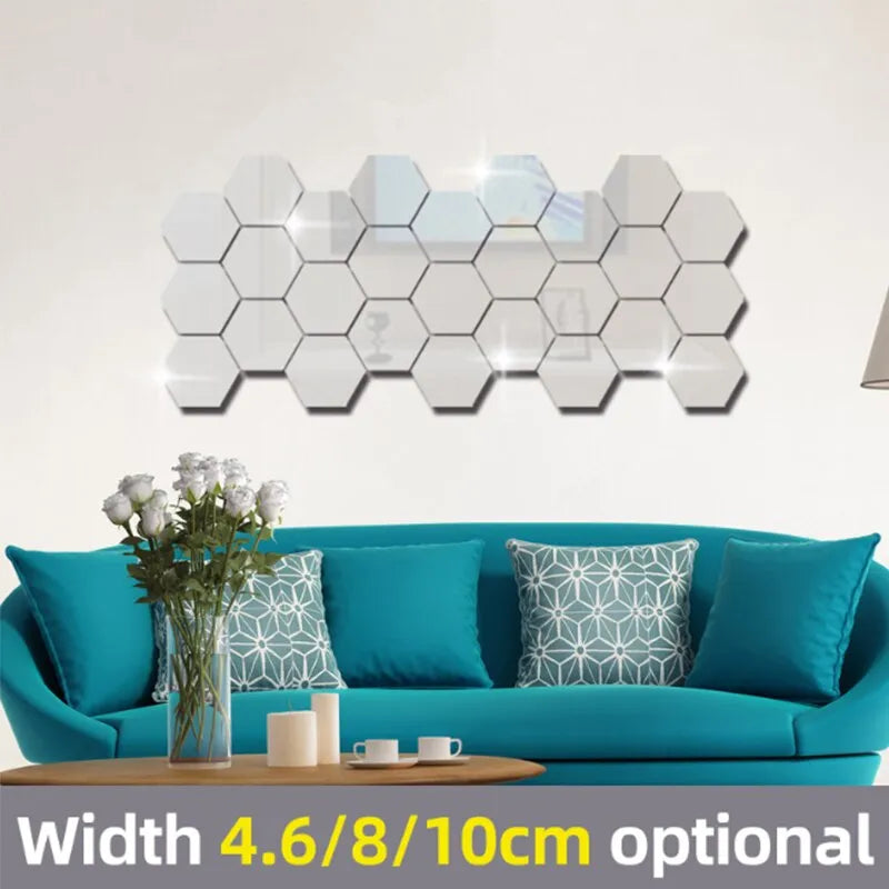 Hexagonal  Mirror Wall DIY