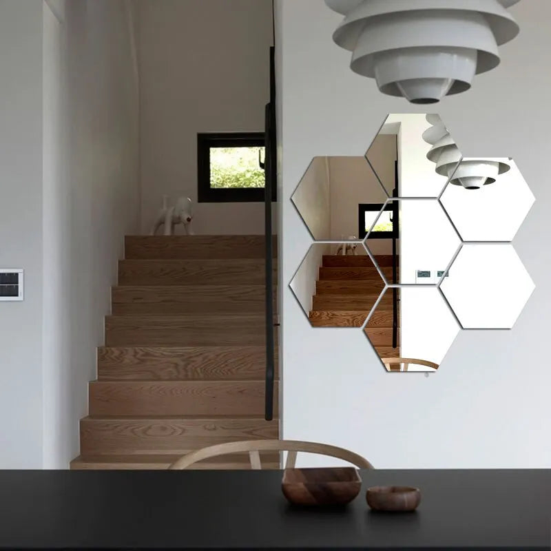 Hexagonal  Mirror Wall DIY